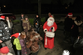 Le Père Noêl place de Ringhseim le 5 décembre 2014
