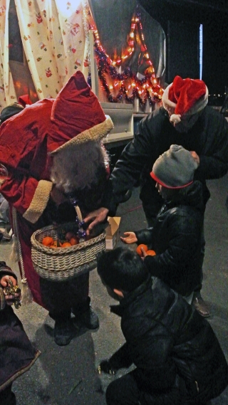 Le Père Noêl à Villevert le 13 décembre 2014