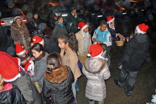 Le Père Noêl à la Falaise le 19 décembre 2014