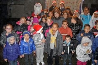 Le Père Noêl à la Falaise le 19 décembre 2014