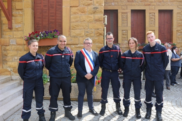 14 juillet 2020 en prsence du maire de Ringsheim