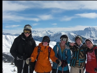 en haut des pistes