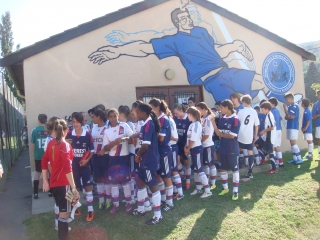 Inauguration fresque et promotion foot féminin en 2011