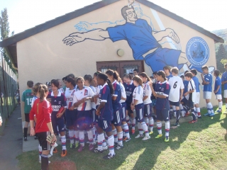 Inauguration fresque et promotion foot fminin en 2011