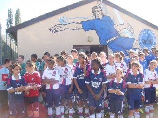 Inauguration fresque et promotion foot féminin en 2011