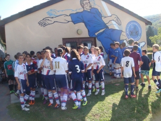 Inauguration fresque et promotion foot fminin en 2011