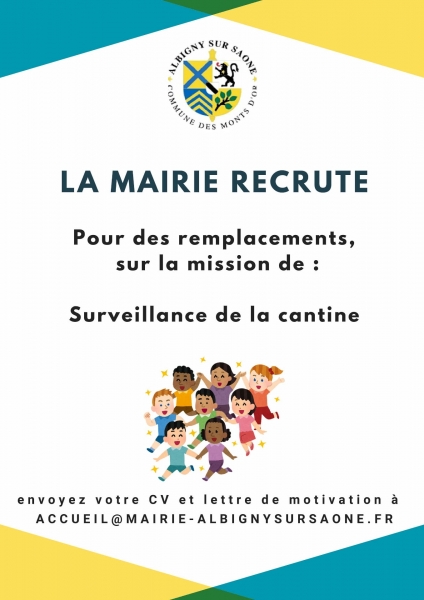 Recrutement surveillance cantine