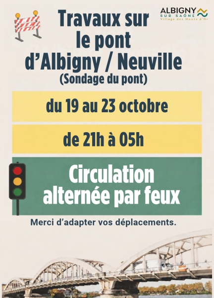 Travaux pont Albigny Neuville