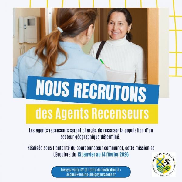 Recrutement - Agents Recenseurs 